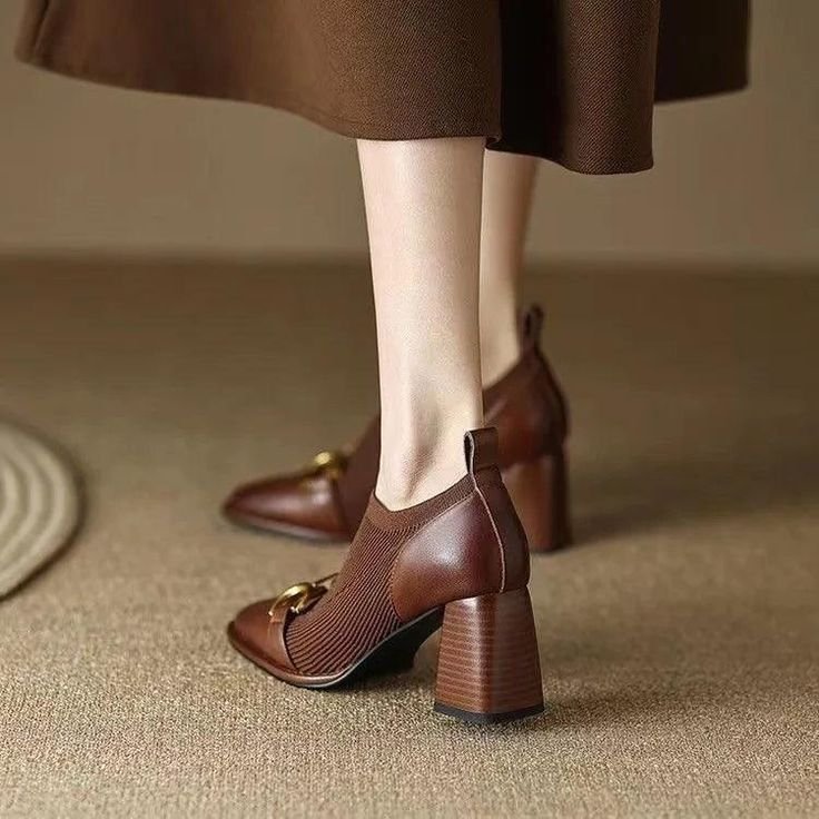 Leather heels