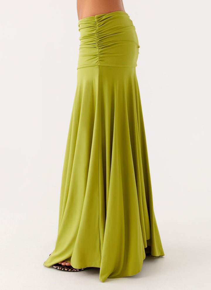 Seraphina – Ruched Satin Maxi Set