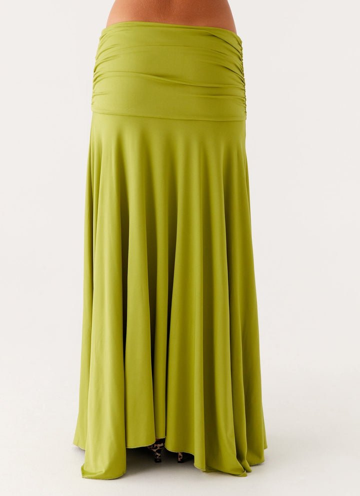 Seraphina – Ruched Satin Maxi Set