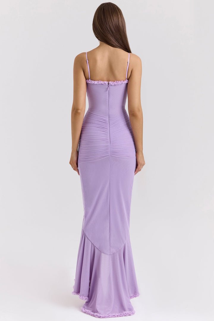 Marisse – Ruffled Mesh Maxi Dress